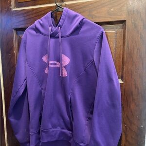 Under Armour Vibrant Purple Sweatshirt with Pink Logo